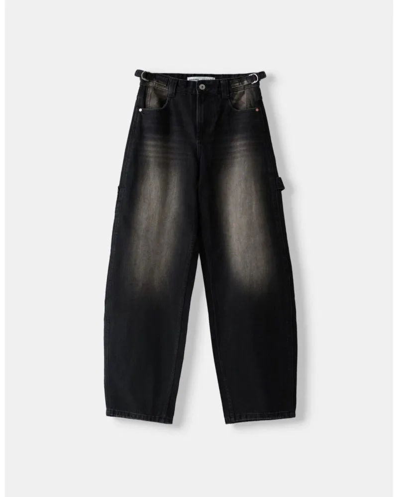 UNISEX BALLON  BAGGY WASHED JEANS