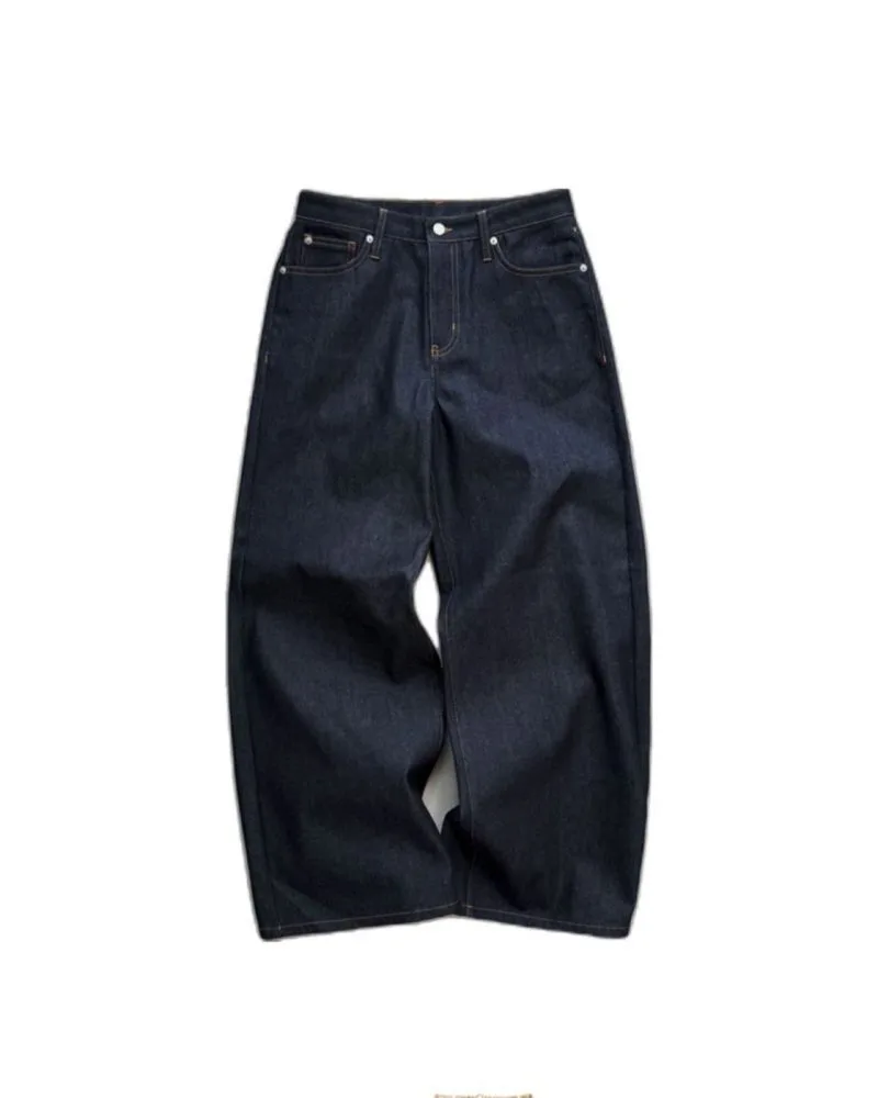 UNISEX NEAVY BLUE BAGGY JEANS
